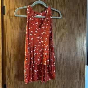 Sim and Sam v neck floral tank top size M